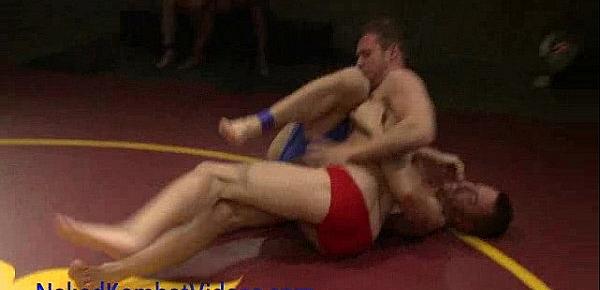  Two men wrestling with ass fucking